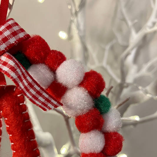 Personalised Pom-Pom Christmas Tree Decoration