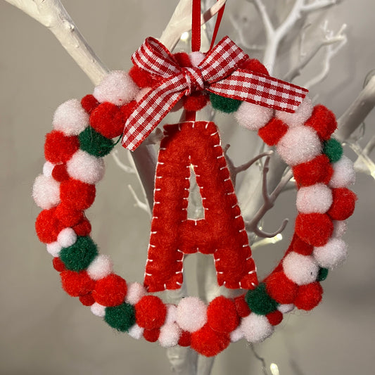 Personalised Pom-Pom Christmas Tree Decoration