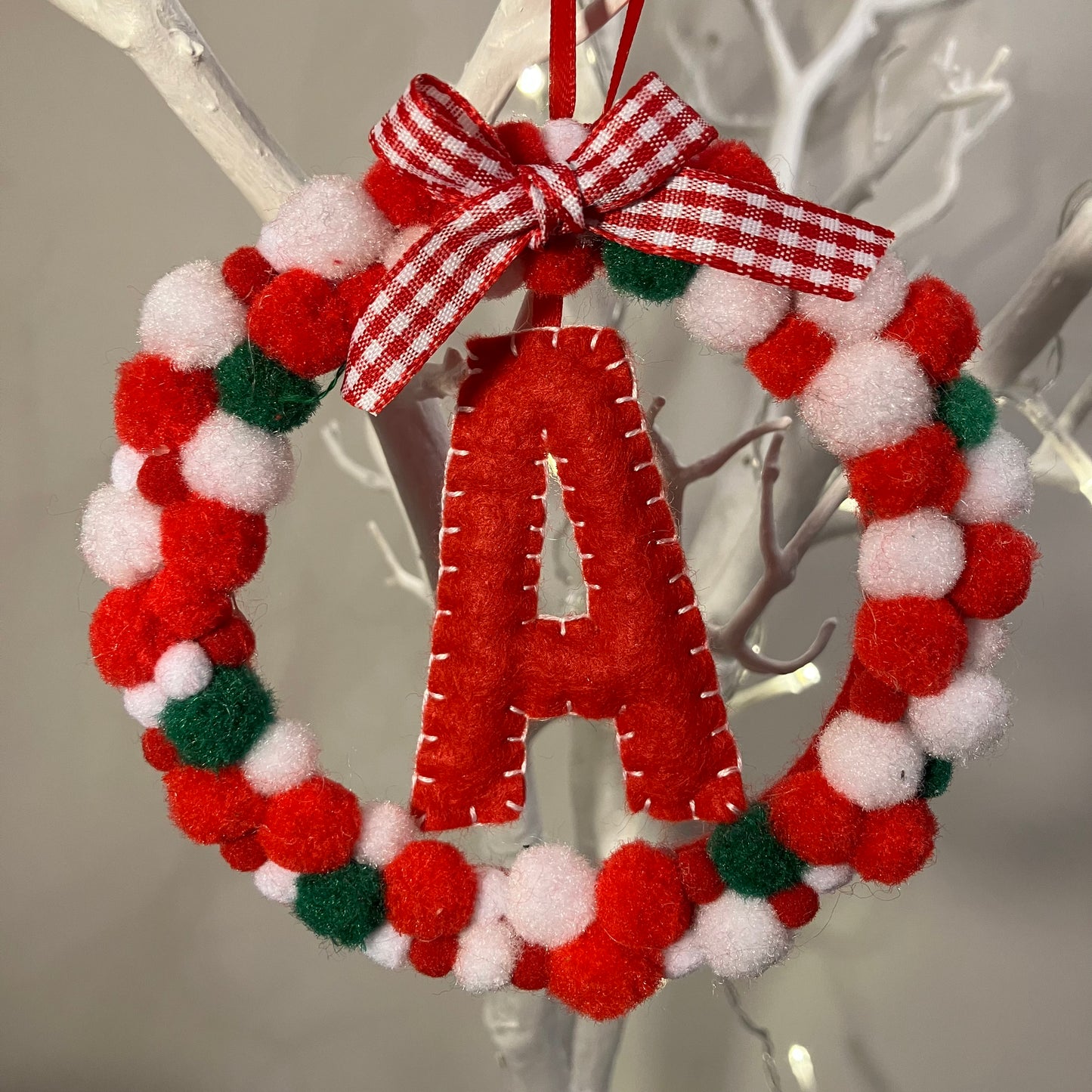 Personalised Pom-Pom Christmas Tree Decoration