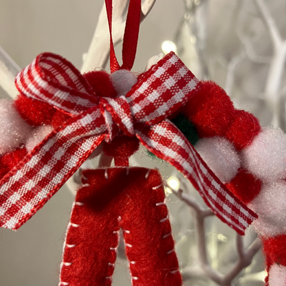 Personalised Pom-Pom Christmas Tree Decoration