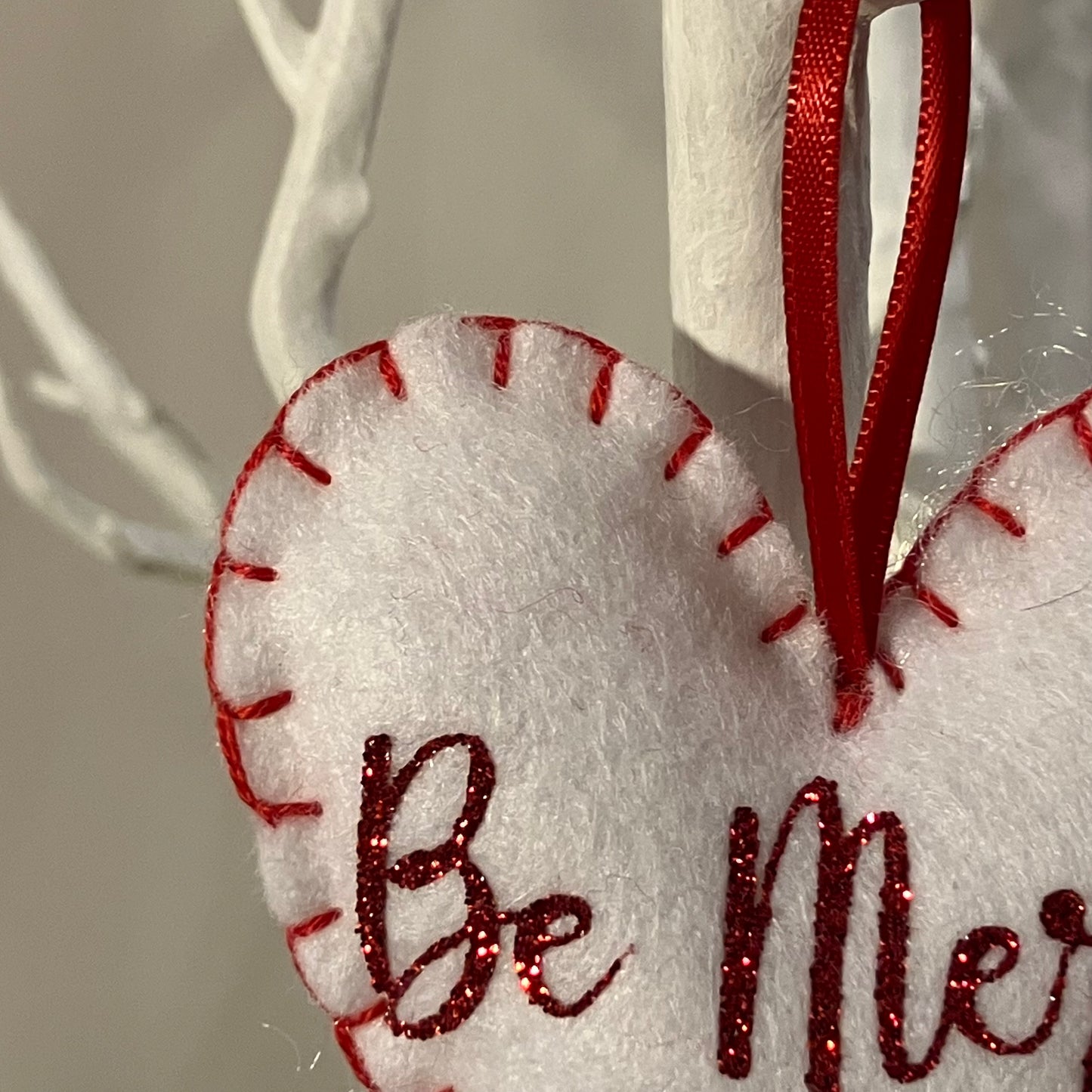 "Be Merry" Heart Small Christmas Tree Decoration