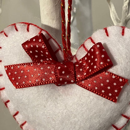 Heart Bow Small Christmas Tree Decoration