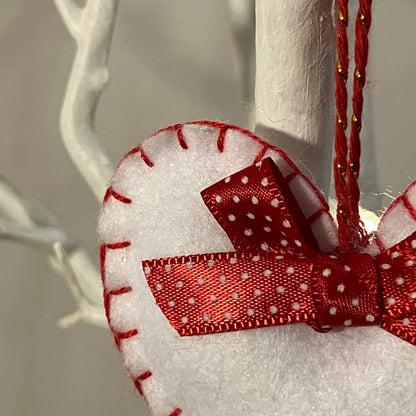 Heart Bow Small Christmas Tree Decoration