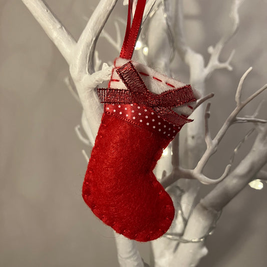 Stocking Small Christmas Tree Decoration