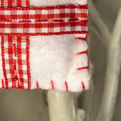 Red & White Present Small Christmas Tree Decoration