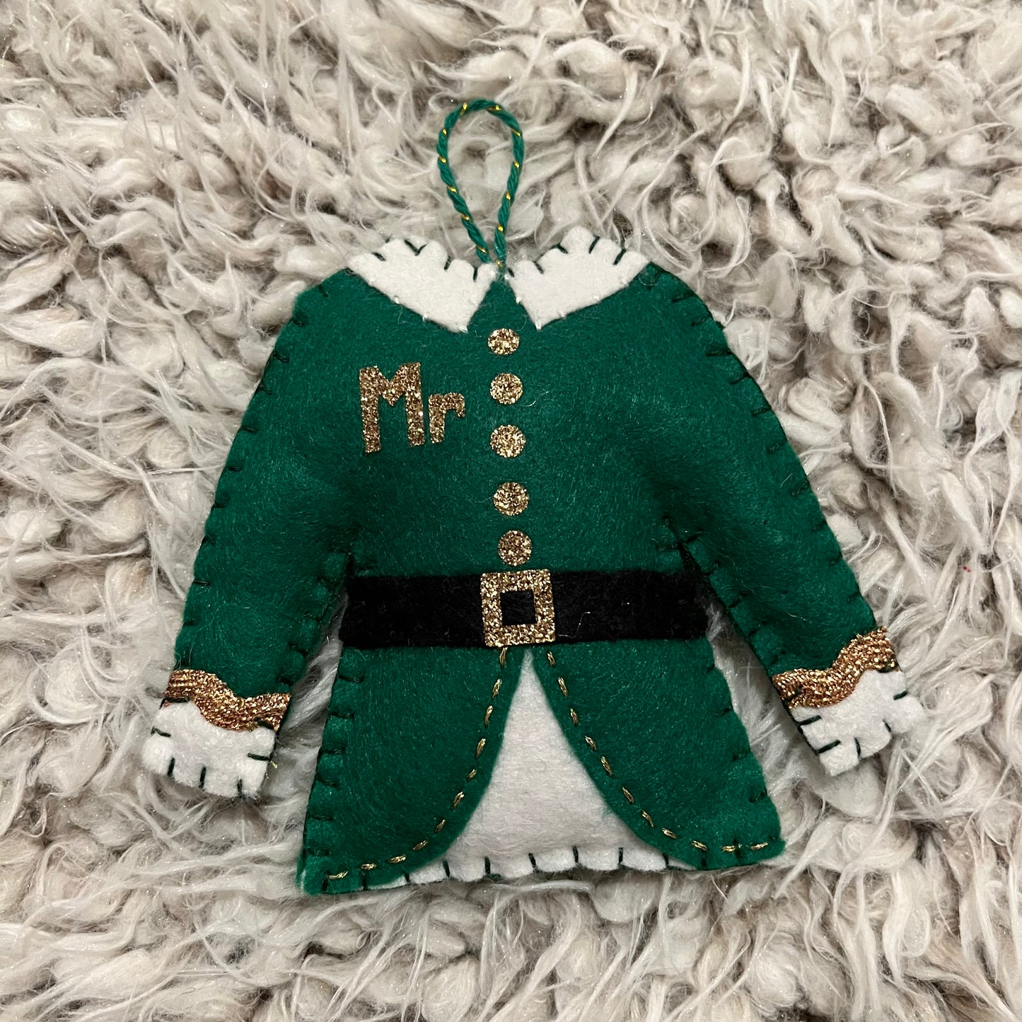 Mr & Mrs Elf Jumper Christmas Tree Decorations (Set of 2)