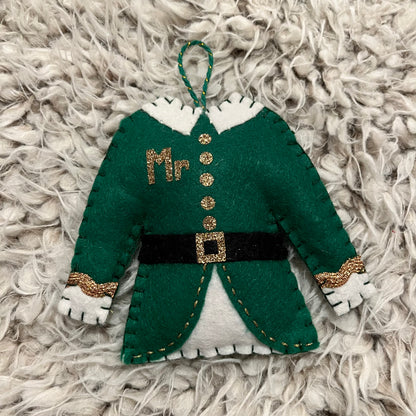 Mr & Mrs Elf Jumper Christmas Tree Decorations (Set of 2)